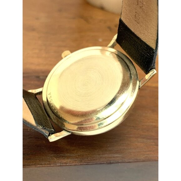 Hamilton Men's Watch Vintage Swiss Hand Wind 10k R.G.P Case Black Leather 32mm - Picture 6 of 13